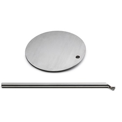 Tisch für Triple höfats Edelstahl gebürstet silber, Designer Thomas Kaiser, Christian Wassermann, 58 cm