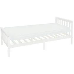 ML-Design Einzelbett Jugendbett mit Lattenrost und Matratze Holzbett Kinder Bett 90x200 cm