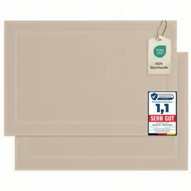 Komfortec Badteppich Beige 50 x 80 cm