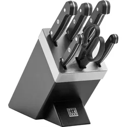 Zwilling Gourmet Messerblock Messerset Selbstschärfend 7tlg schwarz