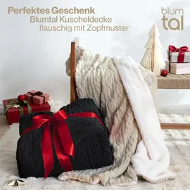 Blumtal Kuscheldecke, Schwarz, Textil, Rechteckig, 150x200 cm Oeko-TEX Standard 100, Wohntextilien, Decken, Kuscheldecken