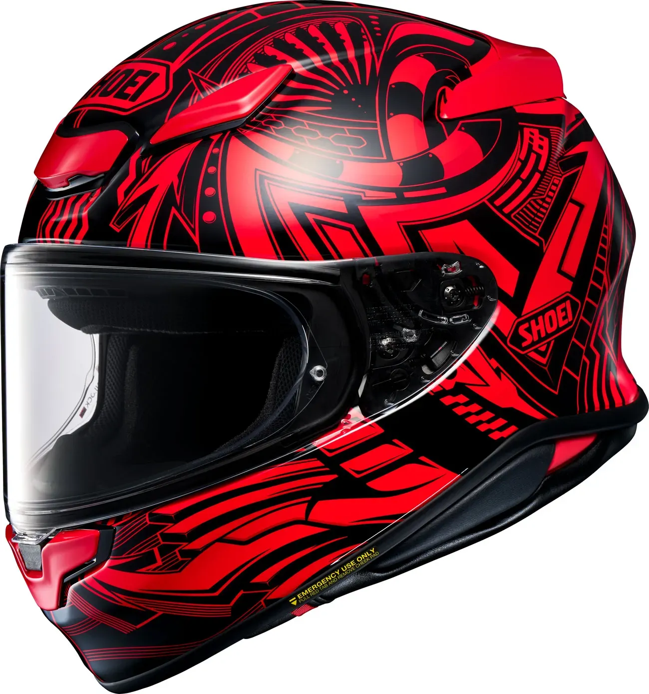 Shoei NXR2 Beaut, casque intégral - Rouge/Blanc/Noir - L