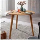 Casamia Esstisch Esstisch Küchen-Tisch Mensa rund ø75/90/105/120 cm Wildeiche massiv beige