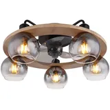 GLOBO Deckenventilator 55 cm Holz Grau