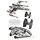 KOMAR Deco-Sticker Star Wars Spaceships 100 x 70 cm