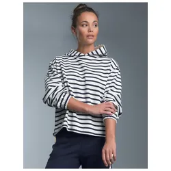 Kapuzensweatshirt TRIGEMA "TRIGEMA Hoodie mit Ringelmuster", Damen, Gr. M, beige (natur), 70% Baumwolle, 30% Polyester, Basic, Sweatshirts