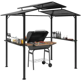 Outsunny Grillpavillon 2,5 x 1,6 m Schwarz