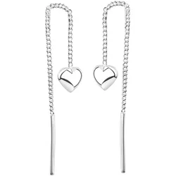 Paar Ohrhänger FIRETTI "Schmuck Geschenk Silber 925 Ohrschmuck Ohrringe Herz", silber (silberfarben), Ohrringe, Damen, Silber 925 (Sterlingsilber)