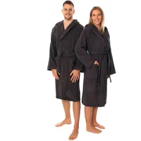 Lavea Mexico – Bademantel Damen & Herren aus 100% Baumwolle – weicher Frottee Morgenmantel mit Kapuze, Unisex Design, Ideal für Sauna & Zuhause, saugstark & pflegeleicht - XL