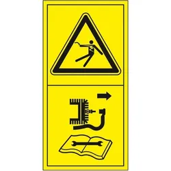 Aufkleber I Hinweisschild Elektrischer Schock ..., ISO 11684, Polyesterfolie selbstklebend, 35x70mm