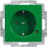 Busch-Jaeger Steckdoseneinsatz 20 EUCBL-13-914 Grün/Silber