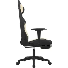 vidaXL Gaming-Stuhl mit Massage & Fußstütze Schwarz und Creme PC / PS3