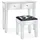 vidaXL Verspiegelter Schminktisch Mit Hocker Mdf Und Glas Vidaxl