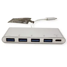 Roline USB 3.2 Gen 1 Hub 4fach, Typ C Anschlusskabel, mit 1 PD-Port