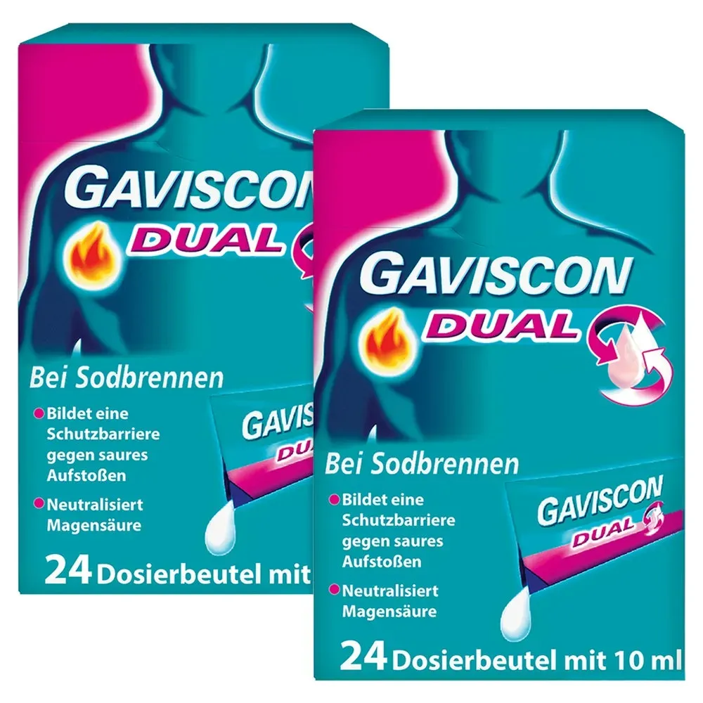 GAVISCON Dual Suspension bei Sodbrennen 2X24X10 ml