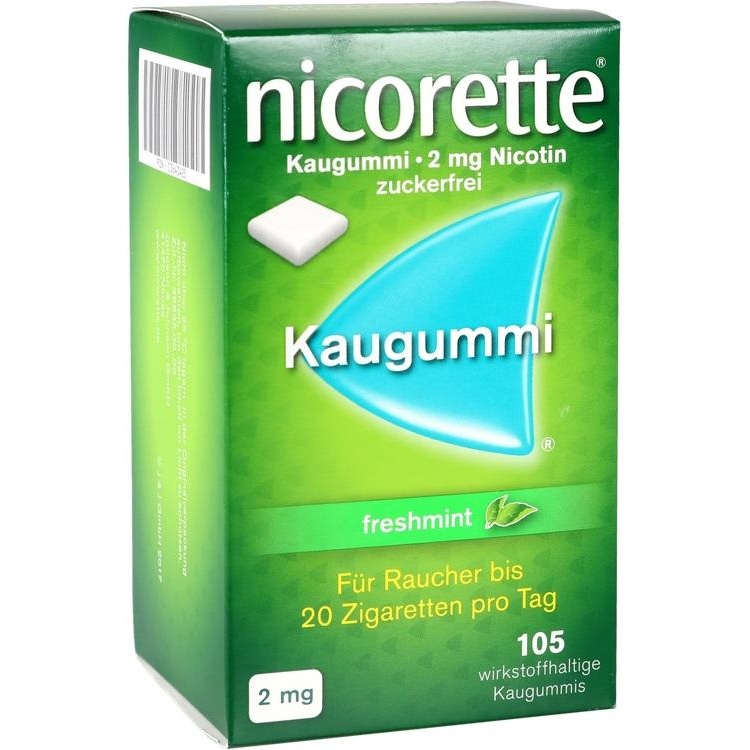 nicorette 2 mg freshmint kaugummi 105