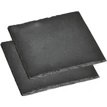 KESPER Untersetzer aus Schiefer 13 x 13 cm, 2er Pack/Glasuntersetzer