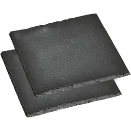 KESPER Untersetzer aus Schiefer 13 x 13 cm, 2er Pack/Glasuntersetzer