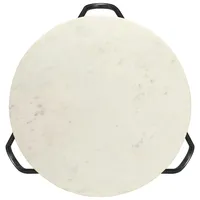 VidaXL Couchtisch Weiß 65x65x42 cm Echtstein in Marmoroptik