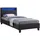 CARO-Möbel Polsterbett Mandalay mit LED Beleuchtung Einzelbett Lederbett 90 x 200 cm, Schlafzimmer, Betten, Polsterbetten