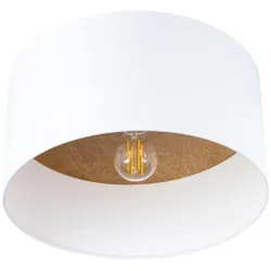 Plafond TELESTO Weiß/Hellbraun