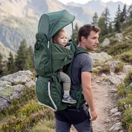 fillikid Rückentrage Trekking, Baby, grün, Polyester, Babytragen