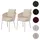 Mendler HWC-P89 Gartensessel 56 x 71 x 71 cm creme 2 St.