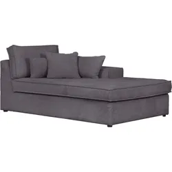 Ottomane RAUM.ID "Enid", grau, B:130cm H:75cm, 100% Polyester, Sofas, einzeln stellbar oder als Teil eines Modulsofas, fester Sitzkomfort