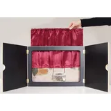 Don Bosco Vorhang „Mein Kamishibai“ aus rotem Satin, geschmeidig und hochglänzend: Sorgt für authentische Theateratmosphäre oder Kinoflair