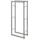V2Aox Kaminholzständer Metall 60 x 150 cm Schwarz