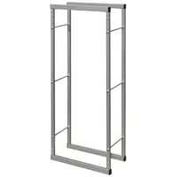 V2Aox Kaminholzständer Metall 60 x 150 cm Schwarz