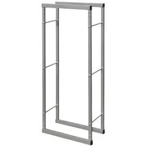V2Aox Kaminholzständer Metall 60 x 150 cm Schwarz