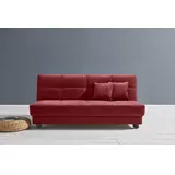 Ell + Ell Schlafcouch Polyester 2-Sitzer Rot