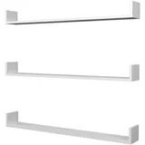 [en.casa] Höganäs Wandregal 120 x 15 x 12 cm Weiß