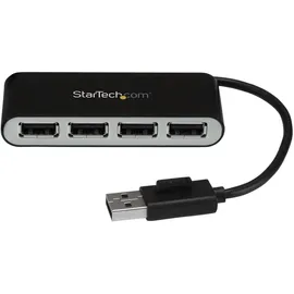 Startech StarTech.com Mobiler 4-Port-USB 2.0-Hub mit integriertem Kabel