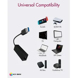 Icy Box USB 3.0 zu Gigabit Ethernet Lan Adapter