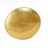 MARELIDA Tablett Dekotablett Serviertablett rund Kerzenteller D: 28cm gold