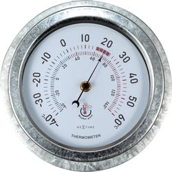 Nextime Thermometer Lily Ø 22 cm, Silber, Thermometer + Hygrometer, Silber