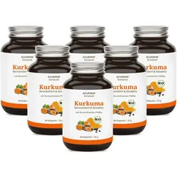 Bioaktive Kurkuma Kapseln – fermentiert & bio-zertifiziert – Acurmin ferment 360 Stück / 6 Monate