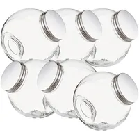 Zeller 6 Stück Vorratsglas Candy, Edelstahldeckel - 18 x