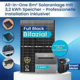 2000W Balkonkraftwerk mit Speicher 3,2 kWh Anker Solix All in one inkl. Installation und Balkongeländer Rund