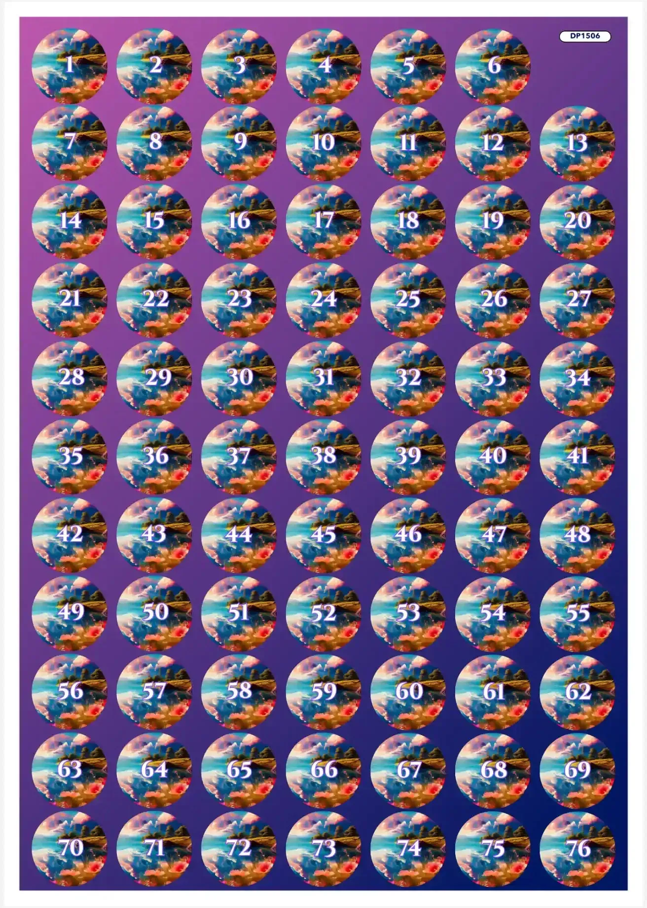 Döschenaufkleber - Blick auf den See