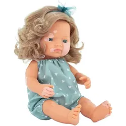 miniland dolls Babypuppe europäisches Mädchen mit Pigmentstörung