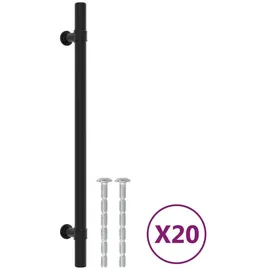 vidaXL Möbelgriffe 20 Stk. Schwarz 192 Mm Edelstahl - Vidaxl