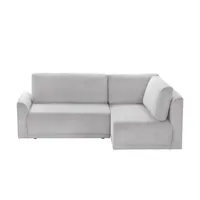Sofa.de Eckcouch Stoff mit Schlaffunktion 3-Sitzer Blau