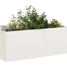 vidaXL Pflanzkübel 200 x 40 x 80 cm Weiß