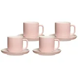 Ritzenhoff & Breker Jasper Espressotasse mit Untertasse 100 ml 4er Set Rosa