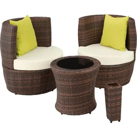Tectake Nizza Set 4-tlg. Schwarz
