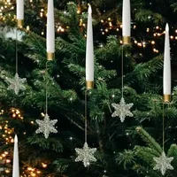 Weihnachtskerzen Mit Fernbedienung Und Timer, 12er-set Flammenlose Kerzen Für Den Weihnachtsbaum, Flackernde Led-kerzen Für Den Innenbereich – Acryl-schneeflocke