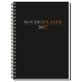 trotsch TRÖTSCH - Wochenplaner A5 mit Wire-O Schwarz 2027